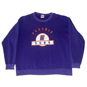 Vintage 90s Phoenix Suns Basketball Sweatshirt Nutmeg Large Purple Orange